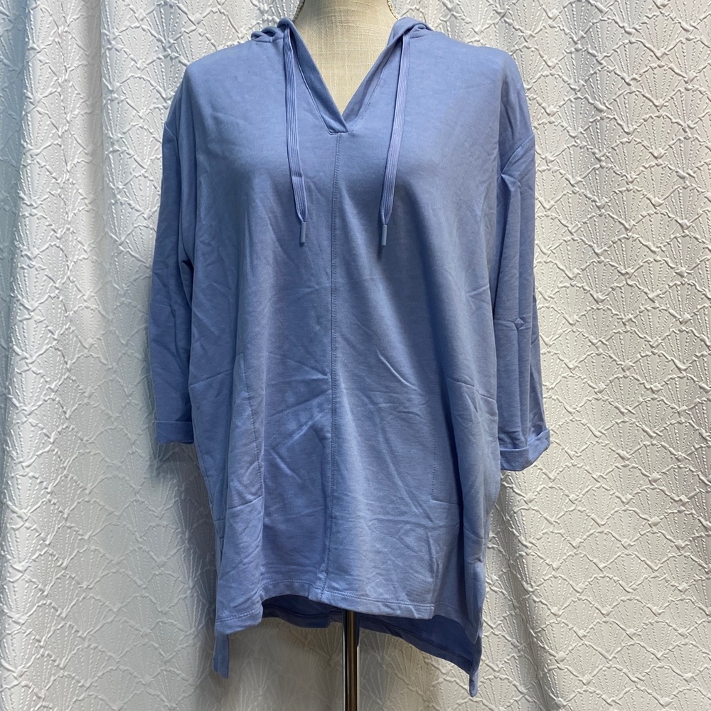 SG Sport size medium oversized‎ Relaxed Fit Blue Women's Hoodie 3/4 sleeves soft